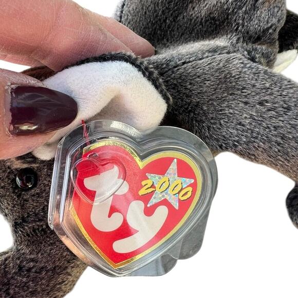 Beanie Baby Ty Trumpet the elephant, gray with tag - Picture 4 of 10